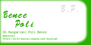 bence poli business card